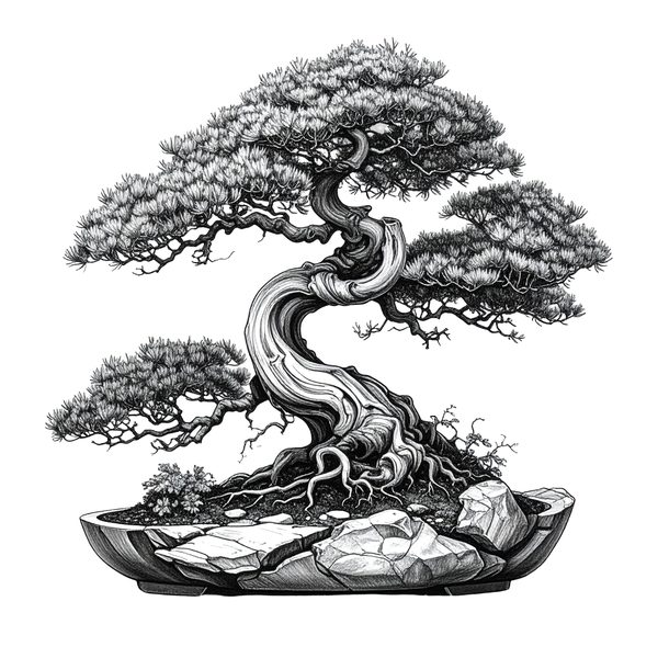 11 Bonsai Tree of Life Clipart PNG - Sketch Style (Digital Download - Commercial Use) — image 1