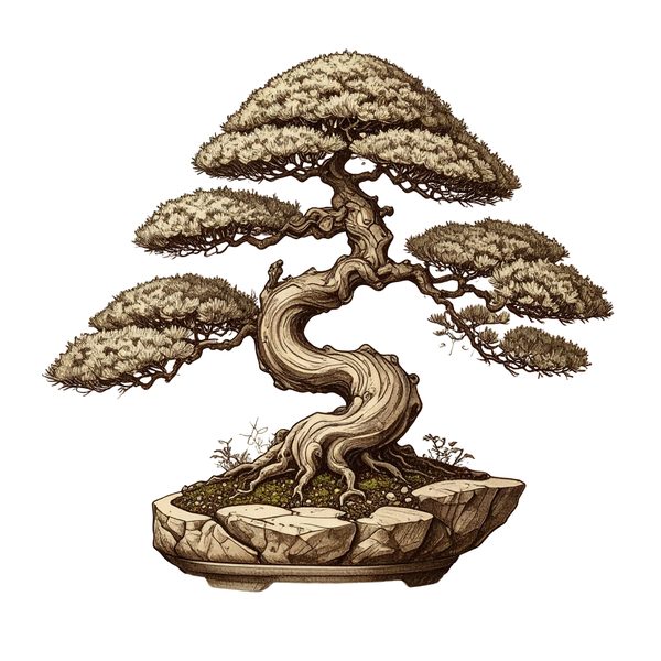 12 Bonsai Tree of Life Clipart PNG - Vintage Sketch Style (Digital Download - Commercial Use) — image 5