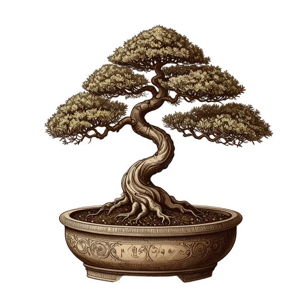 12 Bonsai Tree of Life Clipart PNG - Vintage Sketch Style (Digital Download - Commercial Use) — image 8