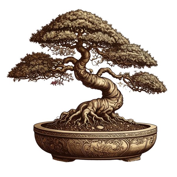 12 Bonsai Tree of Life Clipart PNG - Vintage Sketch Style (Digital Download - Commercial Use) — image 10