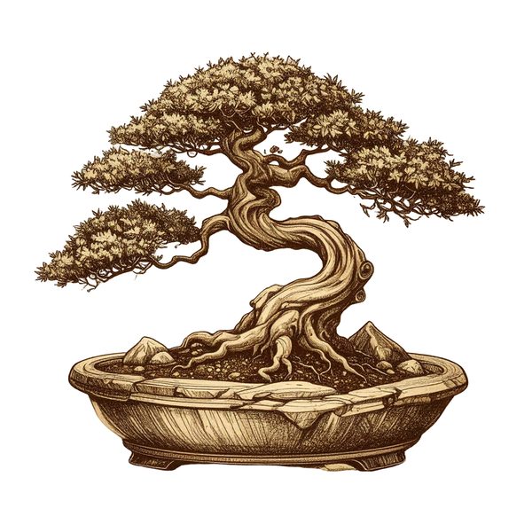12 Bonsai Tree of Life Clipart PNG - Vintage Sketch Style (Digital Download - Commercial Use) — image 11