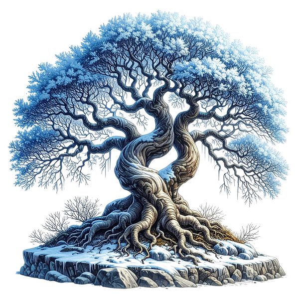 12 Winter Bonsai Tree of Life Clipart PNG - Watercolor Style (Digital Download - Commercial Use) — image 1