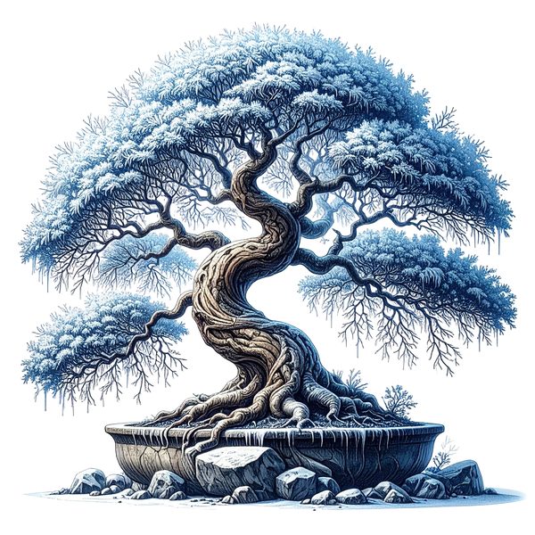 12 Winter Bonsai Tree of Life Clipart PNG - Watercolor Style (Digital Download - Commercial Use) — image 4