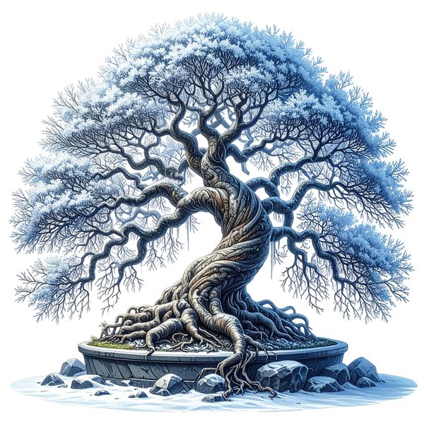 12 Winter Bonsai Tree of Life Clipart PNG - Watercolor Style (Digital Download - Commercial Use) — image 5