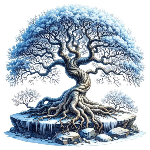 12 Winter Bonsai Tree of Life Clipart PNG - Watercolor Style (Digital Download - Commercial Use) — image 8