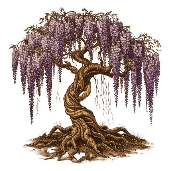 12 Wisteria Tree of Life Clipart PNG - Vintage Sketch Style (Digital Download - Commercial Use) — image 2