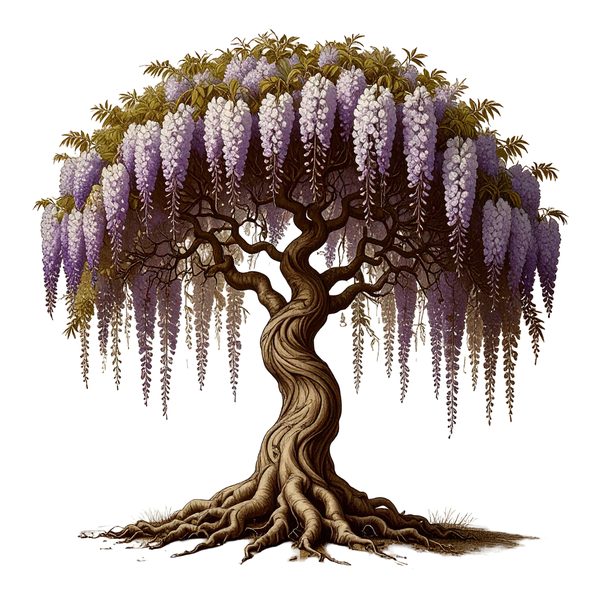 12 Wisteria Tree of Life Clipart PNG - Vintage Sketch Style (Digital Download - Commercial Use) — image 3