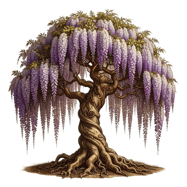 12 Wisteria Tree of Life Clipart PNG - Vintage Sketch Style (Digital Download - Commercial Use) — image 4