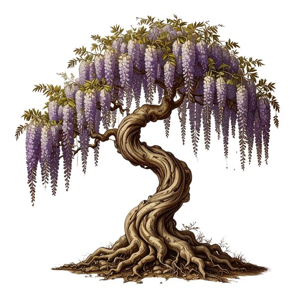 12 Wisteria Tree of Life Clipart PNG - Vintage Sketch Style (Digital Download - Commercial Use) — image 11