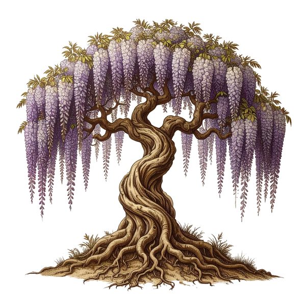12 Wisteria Tree of Life Clipart PNG - Vintage Sketch Style (Digital Download - Commercial Use) — image 12