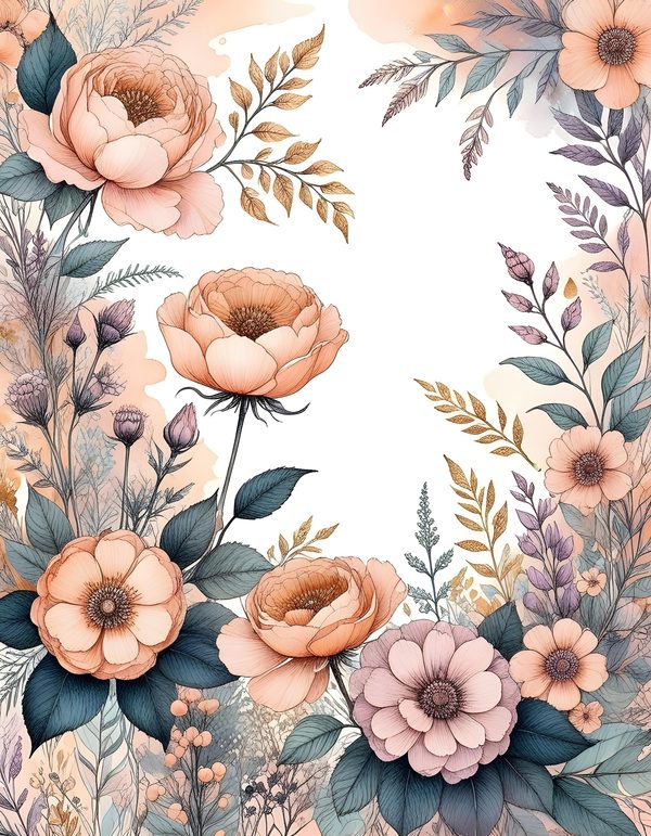 Soft Pastel Peach Digital Paper: 15 Printable Pages - Watercolor Scrapbook Paper - Commercial Use — image 2