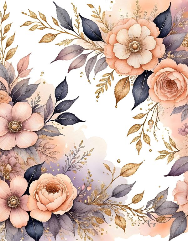 Soft Pastel Peach Digital Paper: 15 Printable Pages - Watercolor Scrapbook Paper - Commercial Use — image 7
