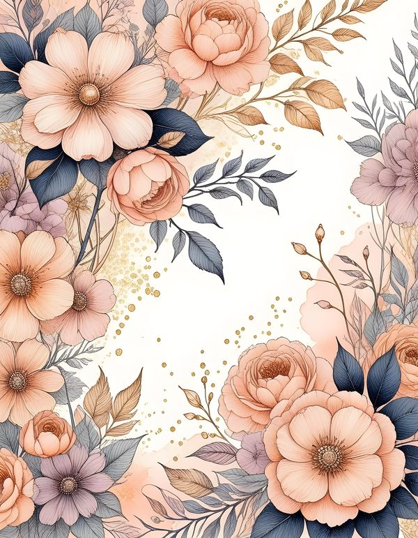 Soft Pastel Peach Digital Paper: 15 Printable Pages - Watercolor Scrapbook Paper - Commercial Use — image 8