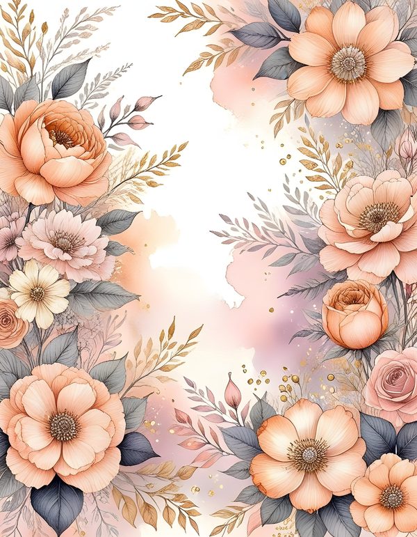 Soft Pastel Peach Digital Paper: 15 Printable Pages - Watercolor Scrapbook Paper - Commercial Use — image 9