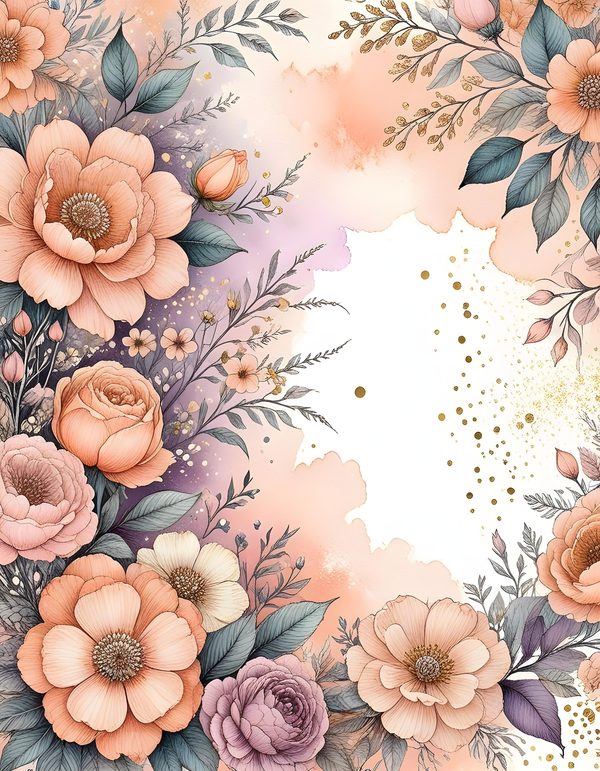 Soft Pastel Peach Digital Paper: 15 Printable Pages - Watercolor Scrapbook Paper - Commercial Use — image 10