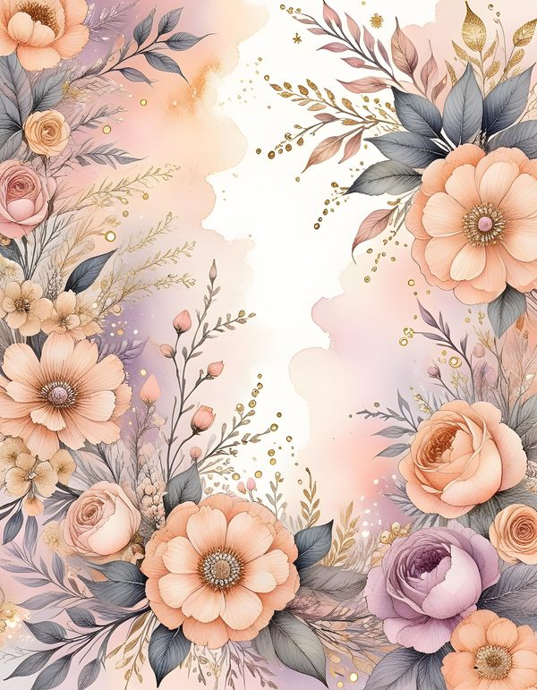 Soft Pastel Peach Digital Paper: 15 Printable Pages - Watercolor Scrapbook Paper - Commercial Use — image 11