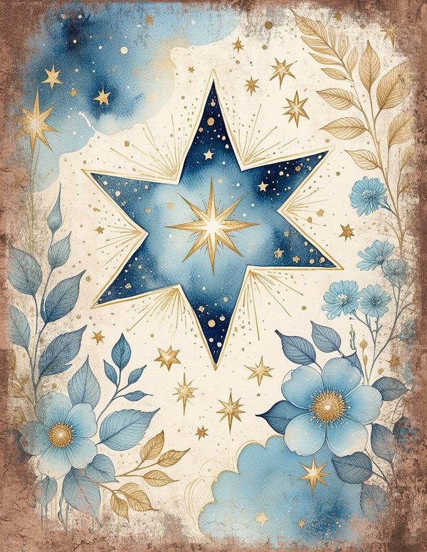Ethereal Blue Junk Journal Pages: 60 Abstract Floral Watercolor Digital Paper, Scrapbook Printables — image 2