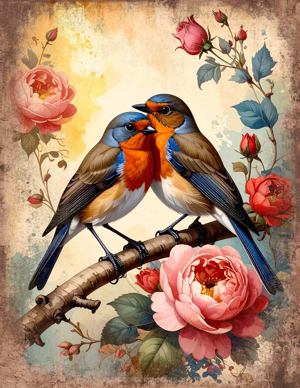 The Robin Collection Junk Journal Pages: 60 Watercolor Digital Paper - Scrapbook Printables — image 20