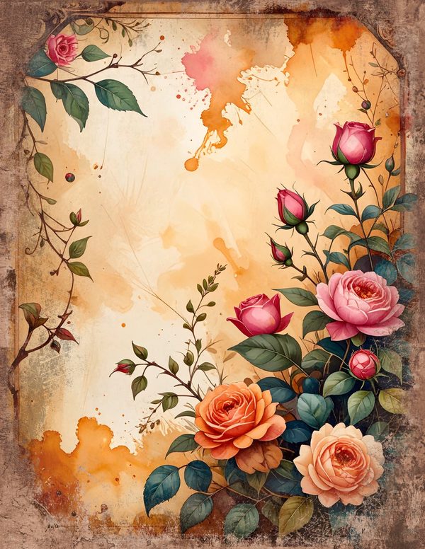 The Robin Collection Junk Journal Pages: 60 Watercolor Digital Paper - Scrapbook Printables — image 36