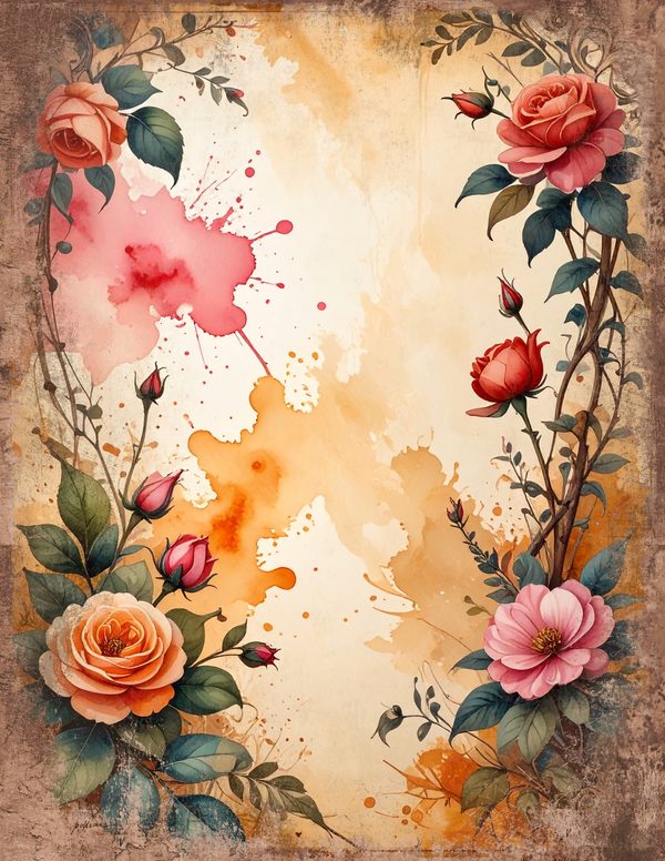 The Robin Collection Junk Journal Pages: 60 Watercolor Digital Paper - Scrapbook Printables — image 37