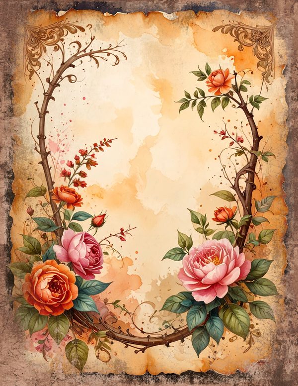 The Robin Collection Junk Journal Pages: 60 Watercolor Digital Paper - Scrapbook Printables — image 42