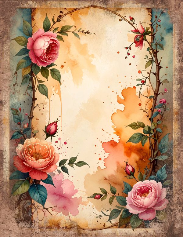 The Robin Collection Junk Journal Pages: 60 Watercolor Digital Paper - Scrapbook Printables — image 43