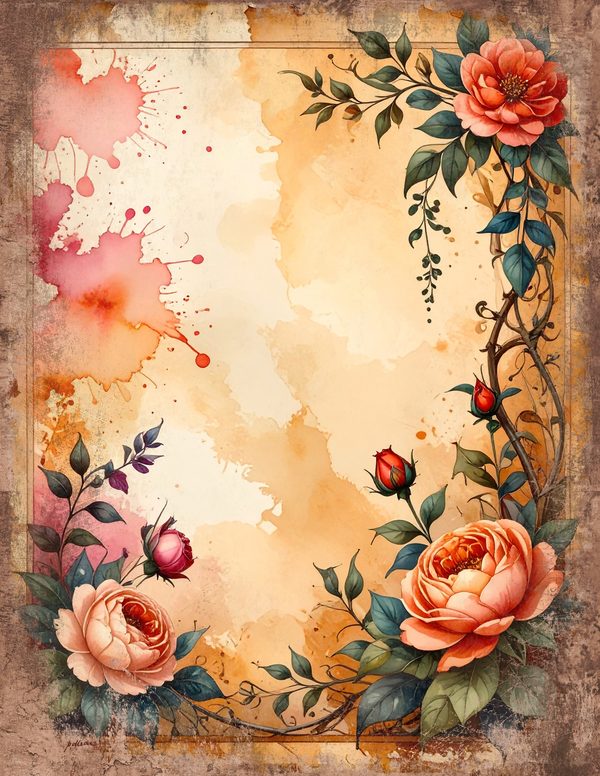 The Robin Collection Junk Journal Pages: 60 Watercolor Digital Paper - Scrapbook Printables — image 44