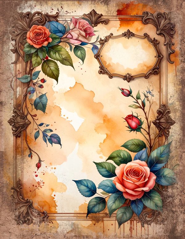 The Robin Collection Junk Journal Pages: 60 Watercolor Digital Paper - Scrapbook Printables — image 51