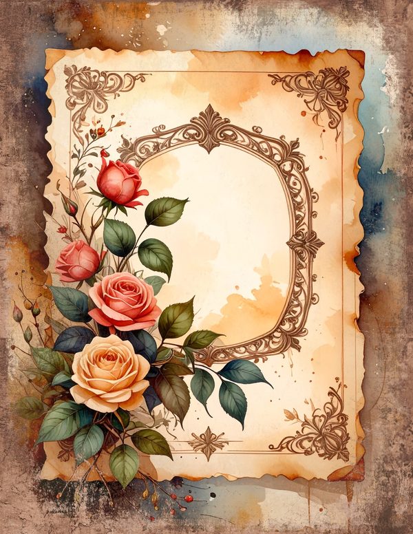 The Robin Collection Junk Journal Pages: 60 Watercolor Digital Paper - Scrapbook Printables — image 52