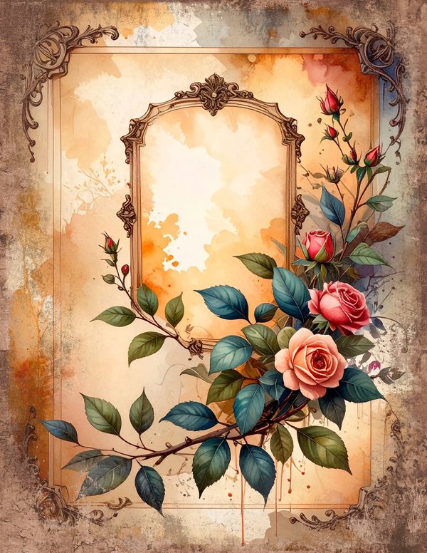 The Robin Collection Junk Journal Pages: 60 Watercolor Digital Paper - Scrapbook Printables — image 56