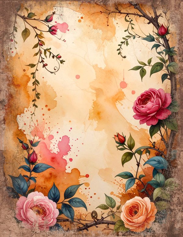 The Robin Collection Junk Journal Pages: 60 Watercolor Digital Paper - Scrapbook Printables — image 60