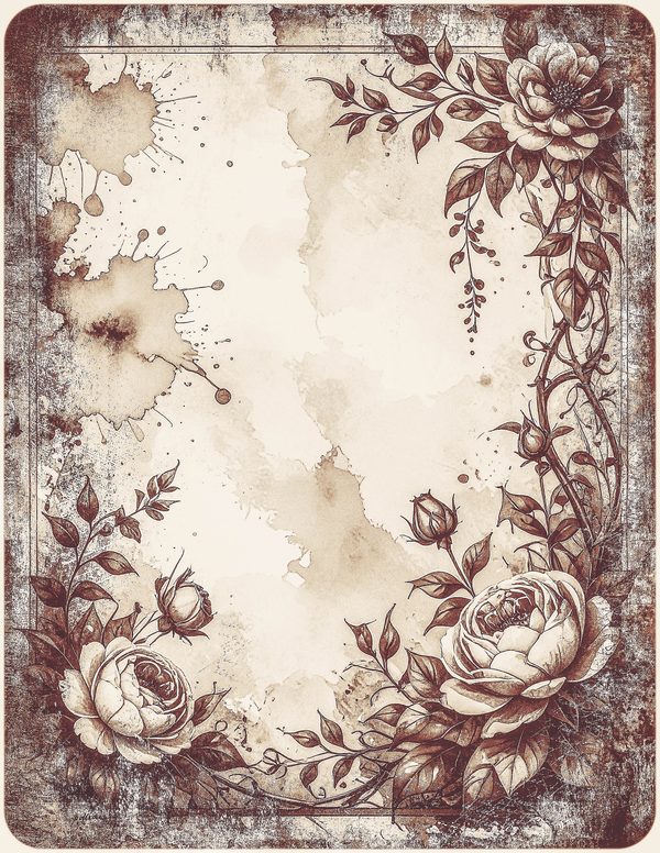 Robin Vintage Junk Journal: 60 Grungy Monochrome Papers, Ink Saver Antique Bird Scrapbook Printable — image 44