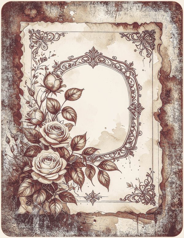 Robin Vintage Junk Journal: 60 Grungy Monochrome Papers, Ink Saver Antique Bird Scrapbook Printable — image 52