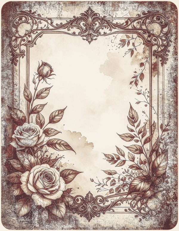 Robin Vintage Junk Journal: 60 Grungy Monochrome Papers, Ink Saver Antique Bird Scrapbook Printable — image 53