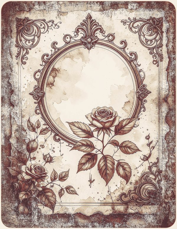 Robin Vintage Junk Journal: 60 Grungy Monochrome Papers, Ink Saver Antique Bird Scrapbook Printable — image 54