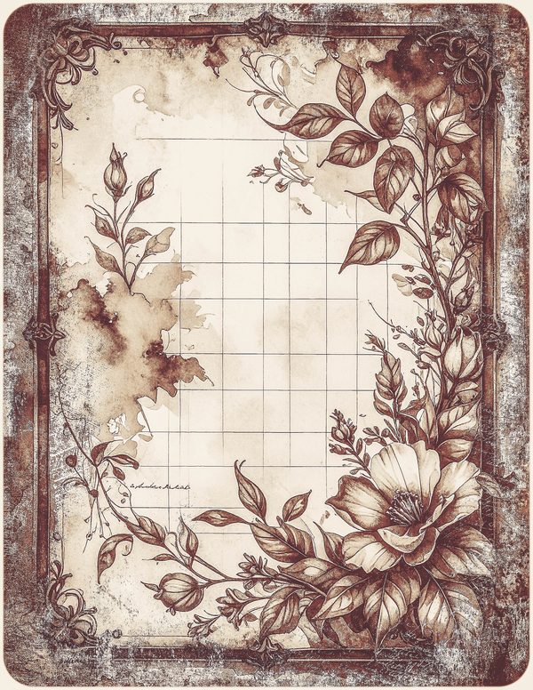 Robin Vintage Junk Journal: 60 Grungy Monochrome Papers, Ink Saver Antique Bird Scrapbook Printable — image 59