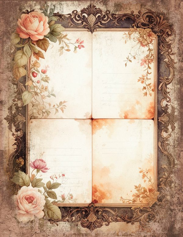 Magpie Bird Collection Junk Journal Pages: 60 Watercolor Digital Paper - Scrapbook Printables — image 52