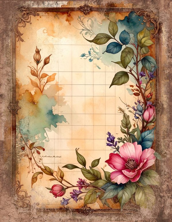 Magpie Bird Collection Junk Journal Pages: 60 Watercolor Digital Paper - Scrapbook Printables — image 54
