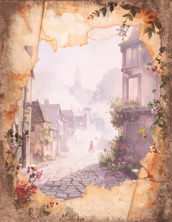 Victorian Ladies Junk Journal Pages: 50 Watercolor Digital Paper - Scrapbook Printables - Commercial Use — image 4