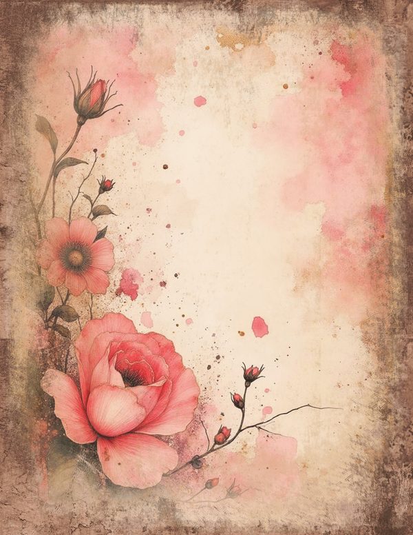 Victorian Ladies Junk Journal Pages: 50 Watercolor Digital Paper - Scrapbook Printables - Commercial Use — image 6