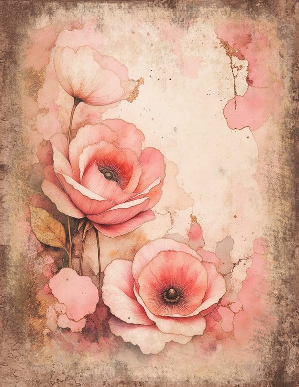Victorian Ladies Junk Journal Pages: 50 Watercolor Digital Paper - Scrapbook Printables - Commercial Use — image 8