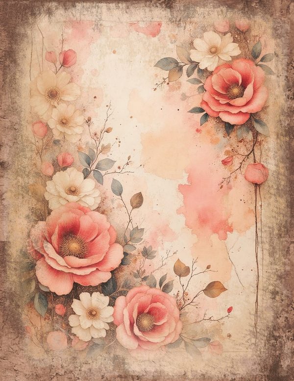 Victorian Ladies Junk Journal Pages: 50 Watercolor Digital Paper - Scrapbook Printables - Commercial Use — image 10