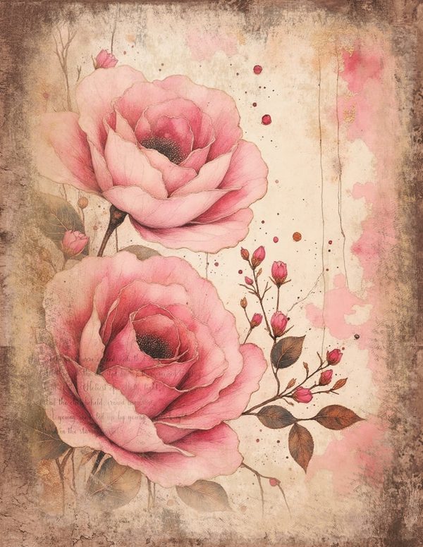 Victorian Ladies Junk Journal Pages: 50 Watercolor Digital Paper - Scrapbook Printables - Commercial Use — image 19