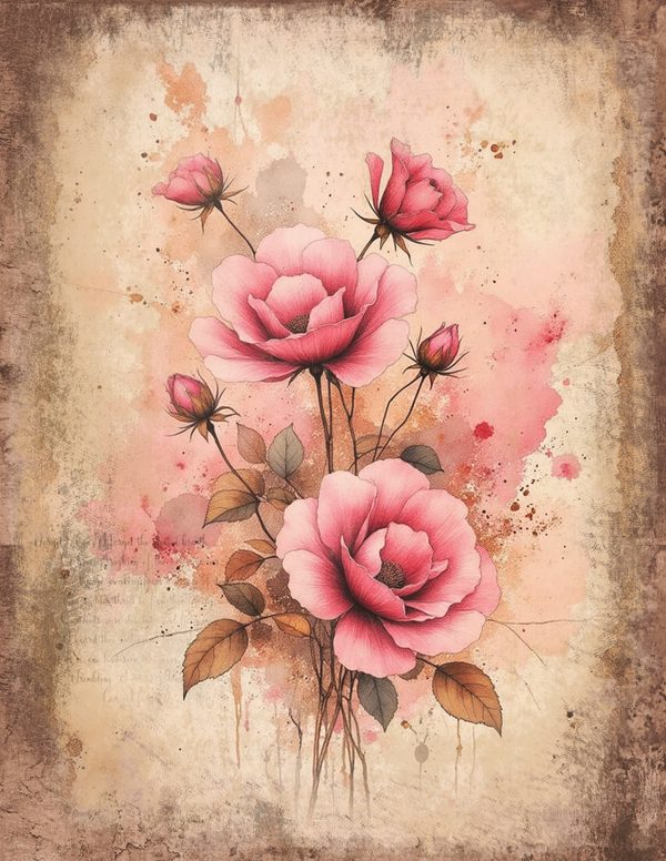 Victorian Ladies Junk Journal Pages: 50 Watercolor Digital Paper - Scrapbook Printables - Commercial Use — image 20