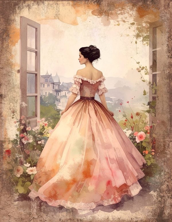 Victorian Ladies Junk Journal Pages: 50 Watercolor Digital Paper - Scrapbook Printables - Commercial Use — image 23