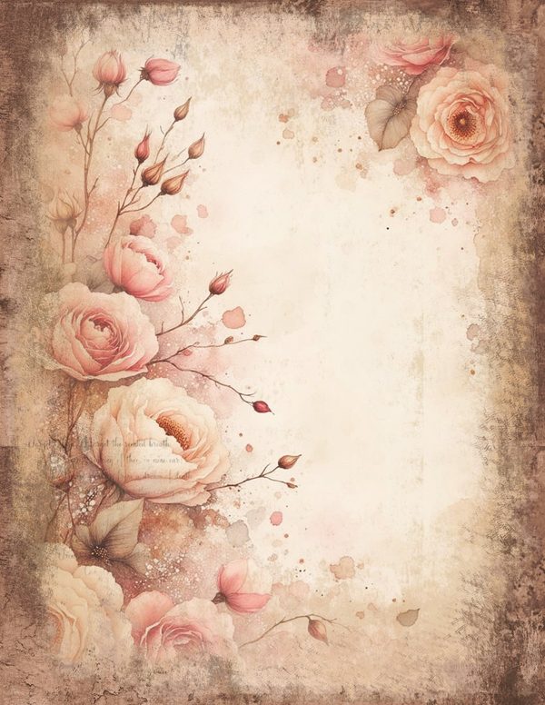 Victorian Ladies Junk Journal Pages: 50 Watercolor Digital Paper - Scrapbook Printables - Commercial Use — image 26