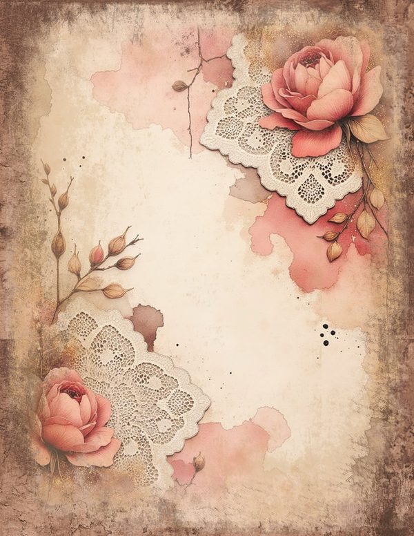 Victorian Ladies Junk Journal Pages: 50 Watercolor Digital Paper - Scrapbook Printables - Commercial Use — image 29