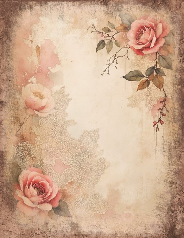Victorian Ladies Junk Journal Pages: 50 Watercolor Digital Paper - Scrapbook Printables - Commercial Use — image 35
