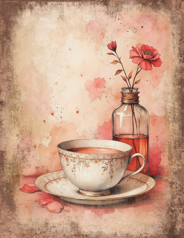 Victorian Ladies Junk Journal Pages: 50 Watercolor Digital Paper - Scrapbook Printables - Commercial Use — image 43