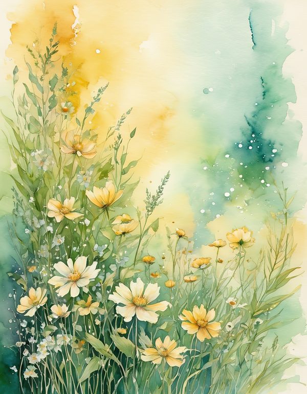 Buttercup Butter Yellow Digital Paper: 10 Printable Pages - Watercolor Scrapbook Paper - Commercial Use — image 2